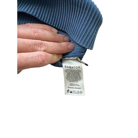 Aritizia Babaton Ribbed Cropped Blue Tank Size L - Picture 5 of 6